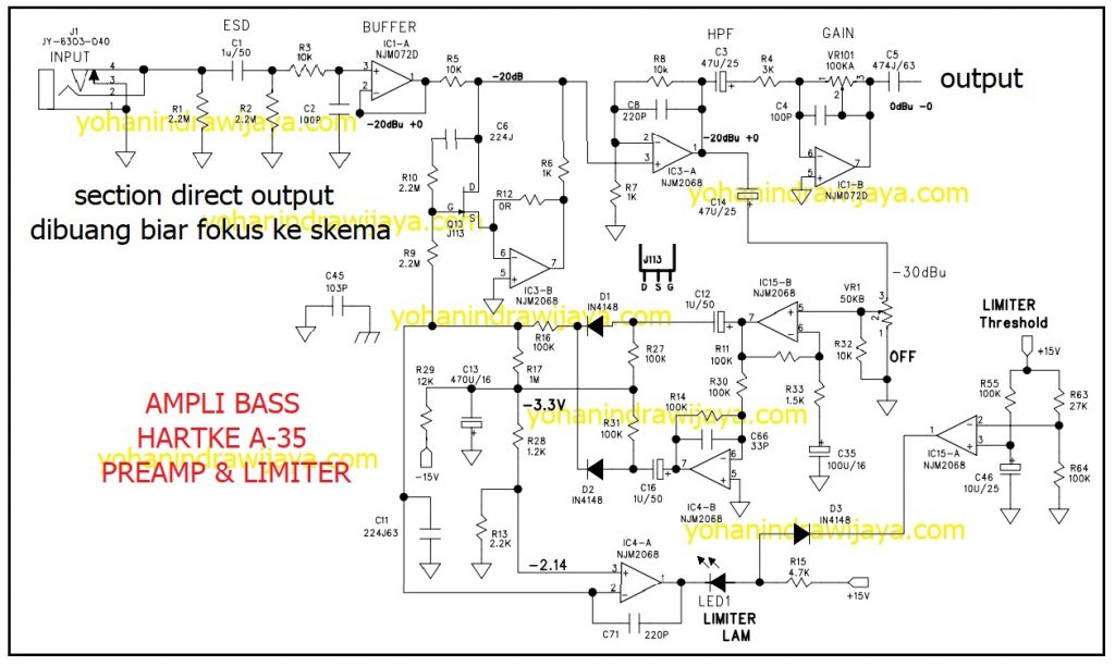 preamp section hartke A35